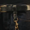 Black Leather Key Fob