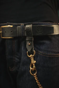 Black Leather Key Fob