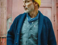 Blue Dot Organic Japanese Scarf