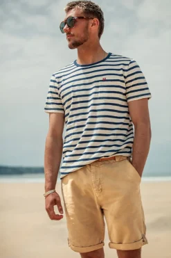 Breton Striped T Shirt Blue