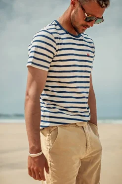 Breton Striped T Shirt Blue