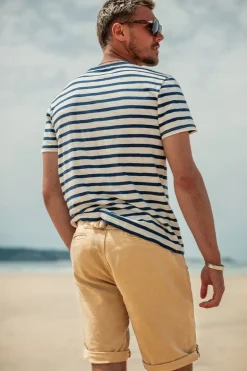 Breton Striped T Shirt Blue