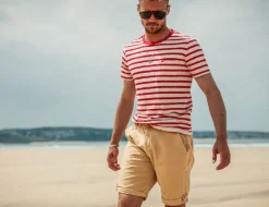 Breton Striped T Shirt Red