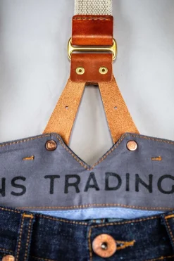 Cream Leather Braces