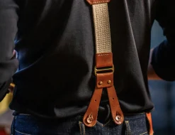 Cream Leather Braces