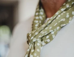 Green Dot Organic Japanese Scarf