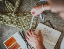 Green Dot Organic Japanese Scarf