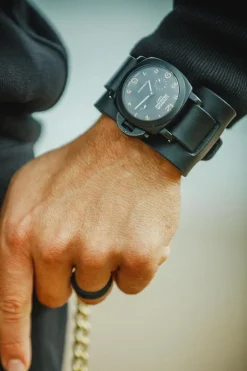 Leather Watch / Wrist Cuff Black