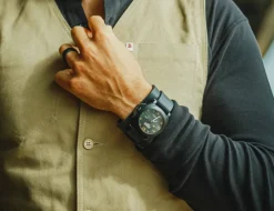 Leather Watch / Wrist Cuff Black