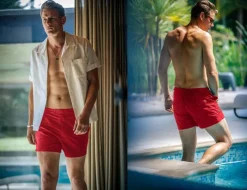 Newman Swim Shorts Vintage Red
