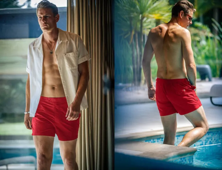 Newman Swim Shorts Vintage Red