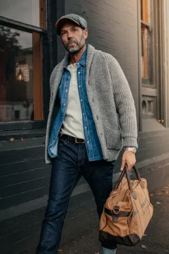 Pioneer British Wool Cardigan Grey