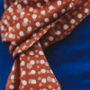 Rust Dot Japanese Scarf