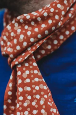 Rust Dot Japanese Scarf