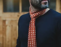Rust Dot Japanese Scarf