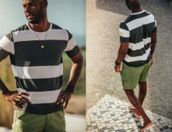 &Sons 75 T-Shirt Black Stripe