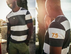 &Sons 75 T-Shirt Black Stripe