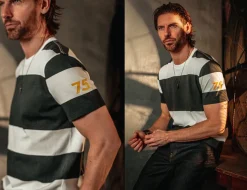 &Sons 75 T-Shirt Black Stripe