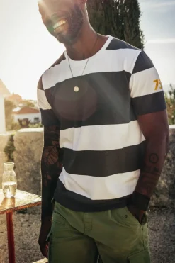 &Sons 75 T-Shirt Black Stripe