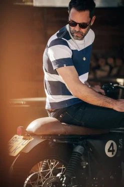 &Sons 75 T-Shirt Indigo Stripe
