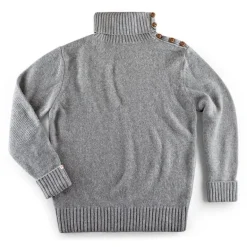 &Sons Ahab Submariner Rollneck Jumper Grey