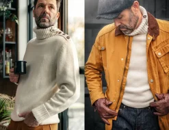 &Sons Ahab Submariner Rollneck Jumper Ecru