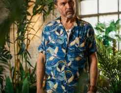 &Sons Aloha Crane Club Shirt Blue