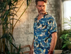 &Sons Aloha Crane Club Shirt Blue