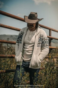&Sons Alpine Cardigan Ecru