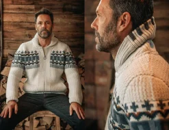 &Sons Alpine Cardigan Ecru