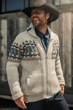 &Sons Alpine Cardigan Ecru