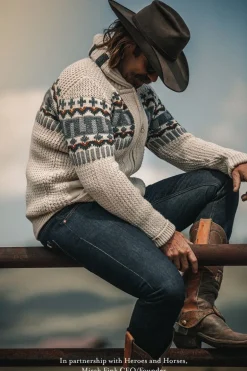 &Sons Alpine Cardigan Ecru