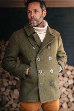 &Sons Boardwalk Peacoat Army Green