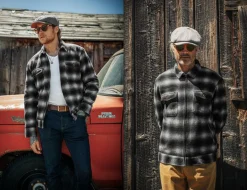 &Sons Cab Coat Grey Check