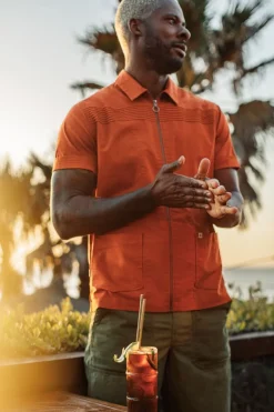 &Sons Cabana Shirt Burnt Orange