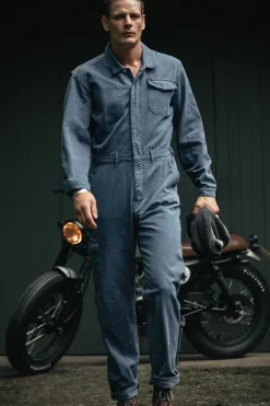 &Sons Churchill Coveralls Dark Denim