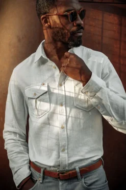 &Sons Coast Long Sleeve Shirt Off-White