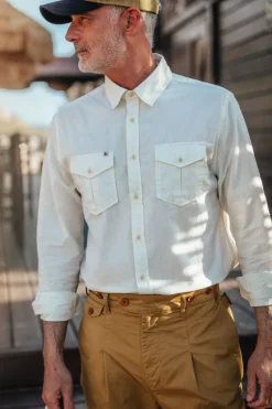 &Sons Coast Long Sleeve Shirt Off-White