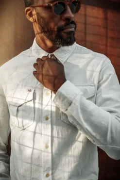 &Sons Coast Long Sleeve Shirt Off-White