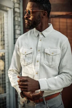 &Sons Coast Long Sleeve Shirt Off-White