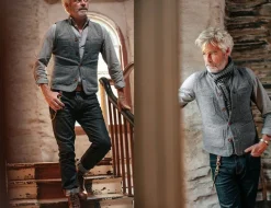 &Sons Drifter Wool Waistcoat Grey