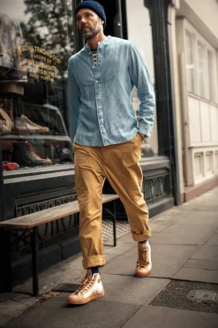 &Sons Emerson Shirt Indigo Stripe