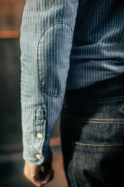 &Sons Emerson Shirt Indigo Stripe
