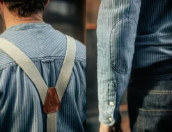 &Sons Emerson Shirt Indigo Stripe
