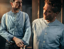&Sons Emerson Shirt Indigo Stripe