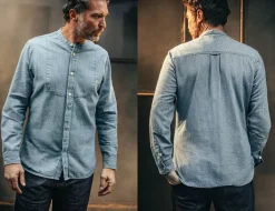 &Sons Emerson Shirt Indigo Stripe
