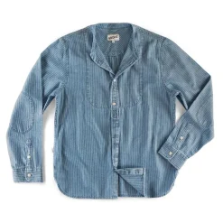 &Sons Emerson Shirt Indigo Stripe