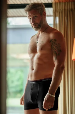&Sons Essentials Boxer Shorts Black