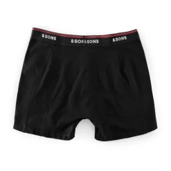 &Sons Essentials Boxer Shorts Black