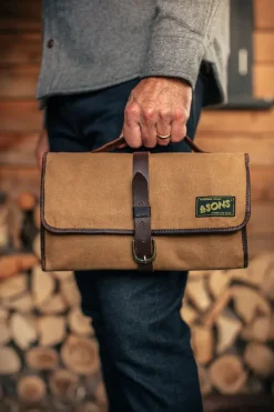 &Sons Essentials Toilet Bag Tan